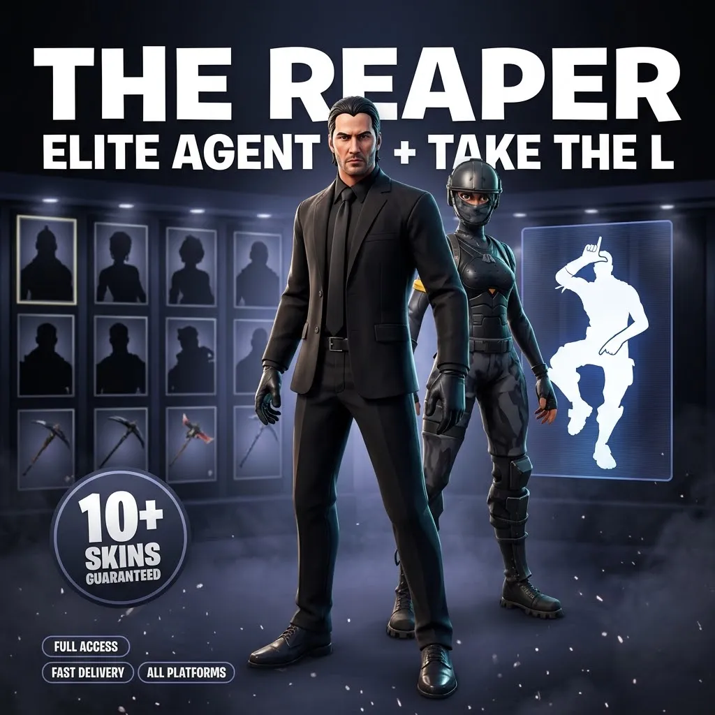 💀 THE REAPER + ELITE AGENT + TAKE THE L | 10+ Skins Guaranteed | Fortnite Account | Full Access