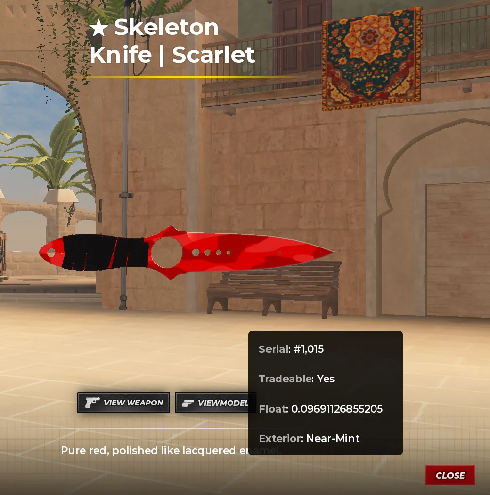 Skeleton Knife | Scarlet {SPECIAL VERY RARE} thumbnail 2