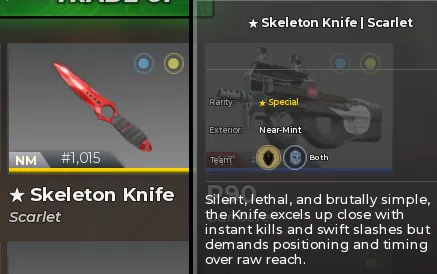 Skeleton Knife | Scarlet {SPECIAL VERY RARE} thumbnail 3