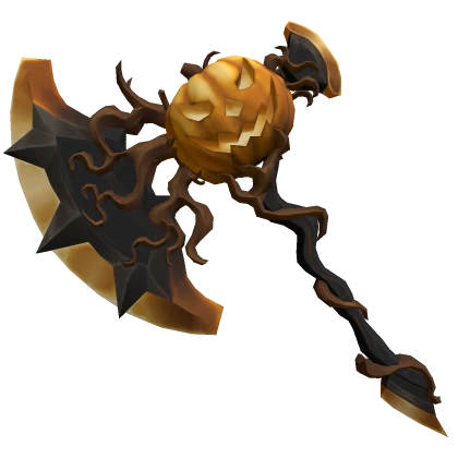 Gold Traveler's Axe knife from MM2 Halloween 2023