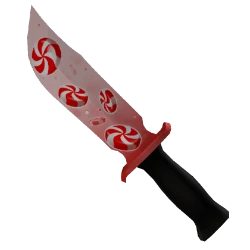 Peppermint knife from the MM2 2025 Christmas Box